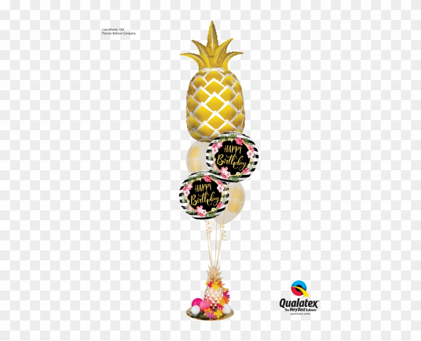 Golden Pineapple Arrangement - Qualatex Golden Pineapple 44" Foil Supershape Balloon #1277264