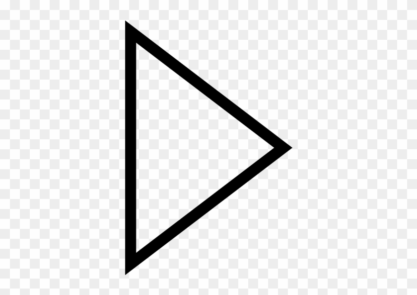 Right Triangle Button Icon - White Right Pointing Triangle #1277279