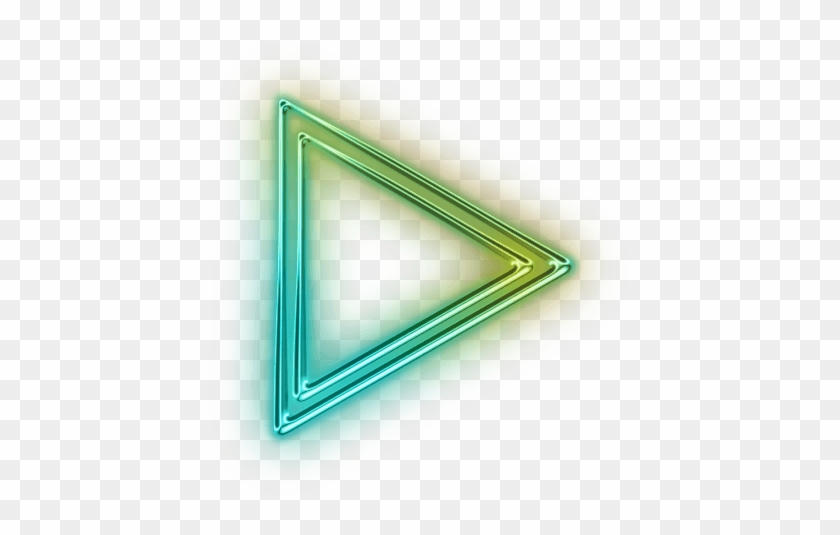 Green Triangle Clipart No Background Png - Triangulo Neon Png #1277314