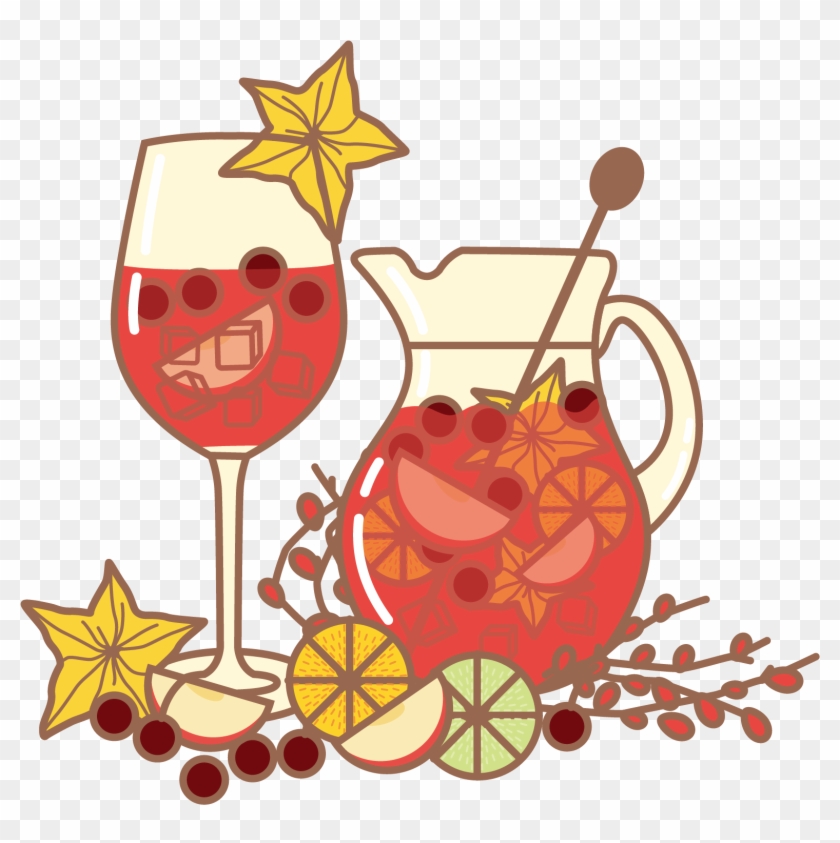 Sangria Tea Orange Clip Art - Clip Art #1277348