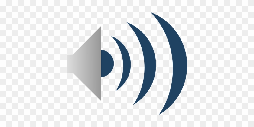Audio, Blue, Grey, Sound, Volume, Loud - Audio Icon #1277384
