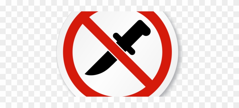 Phs Tightens Up Weapons Policy Enforcement - No Knives Allowed Sign #1277623
