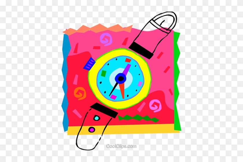 Colorful Wristwatch Royalty Free Vector Clip Art Illustration - Colorful Wristwatch Royalty Free Vector Clip Art Illustration #1277647