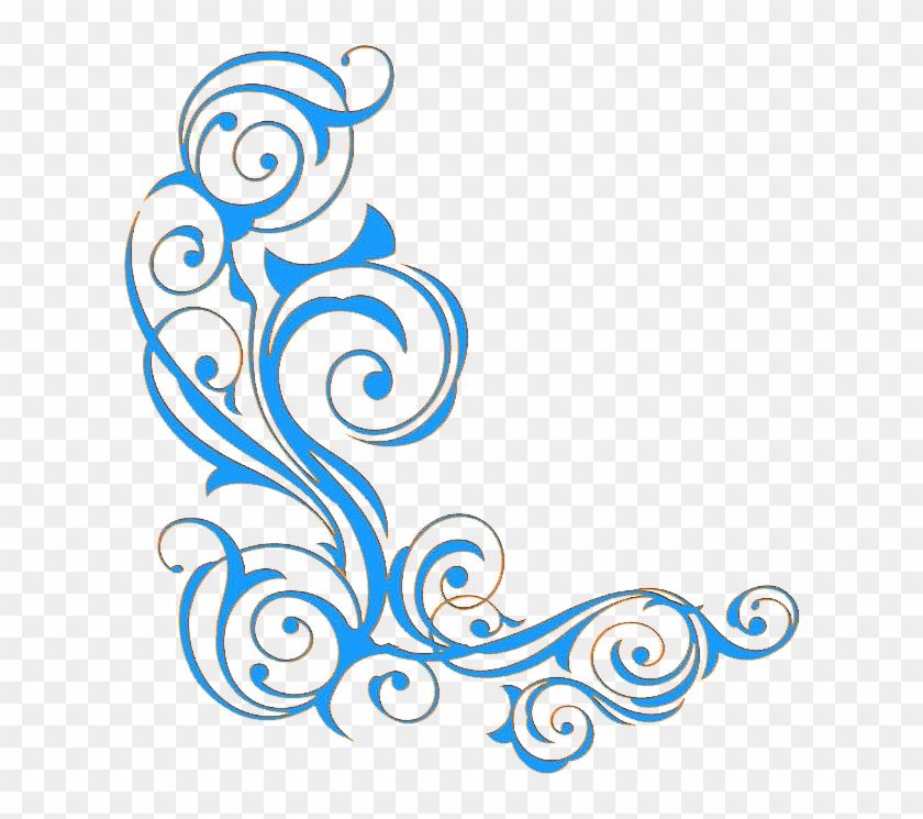 Blue Ornament Clip Art - Ornament Banner Border Png #1277766