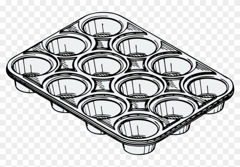 Tin Clipart - Muffin Tin Clip Art #1277978