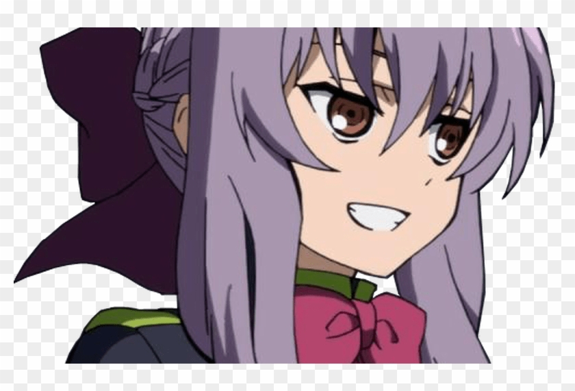 Shinoa Smug Anime Face Know Your Meme - Shinoa Hiragi Smile - Free  Transparent PNG Clipart Images Download