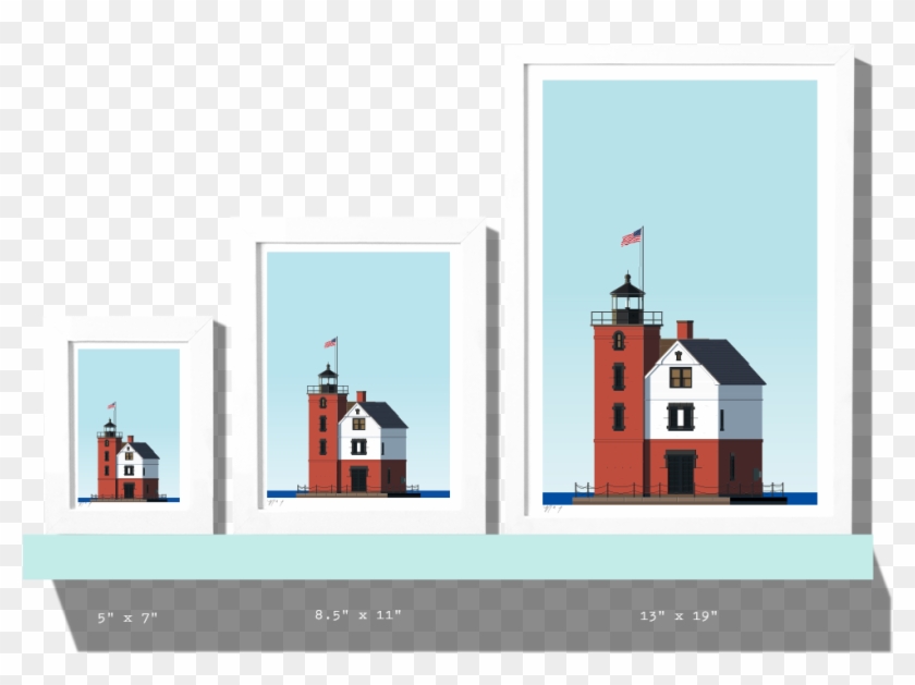 Round Island Lighthouse Art Print - Round Island Lighthouse Art Print #1278155