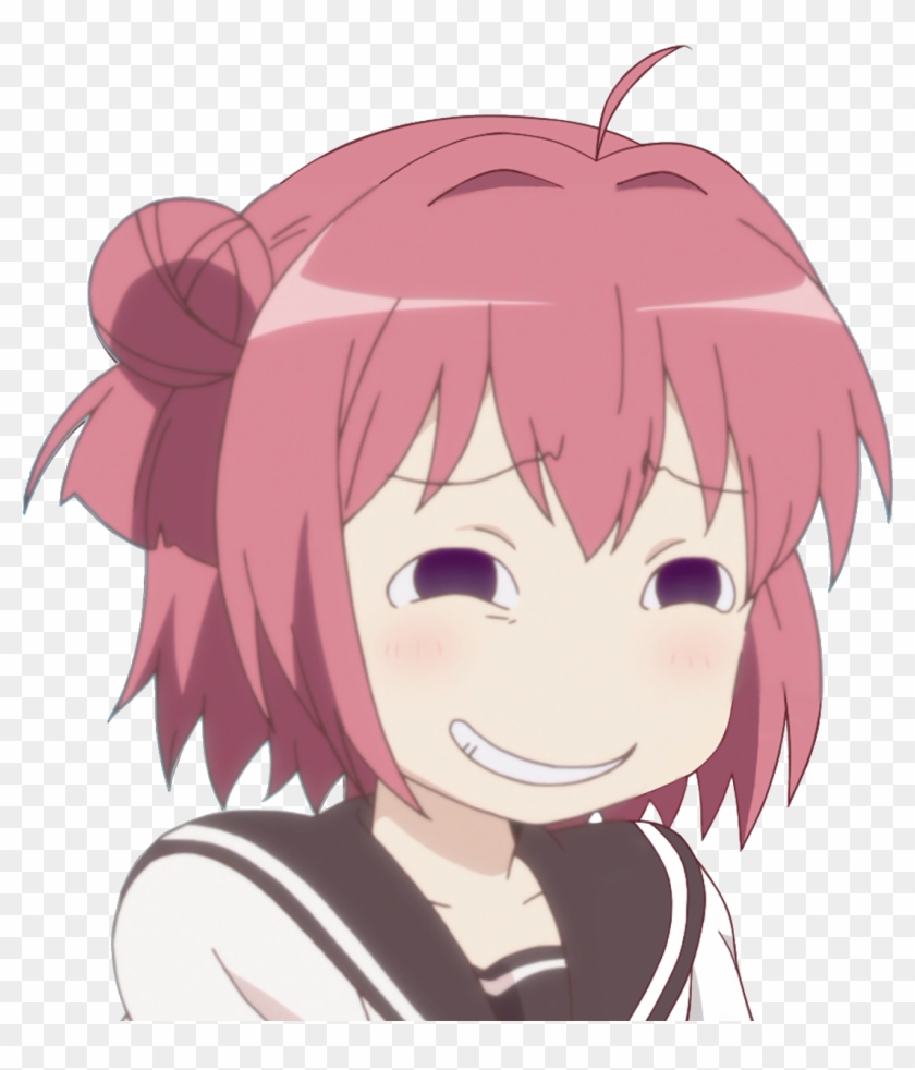 Hair Face Pink Facial Expression Nose Anime Human Hair - Yuru Yuri Gif Meme  - Free Transparent PNG Clipart Images Download