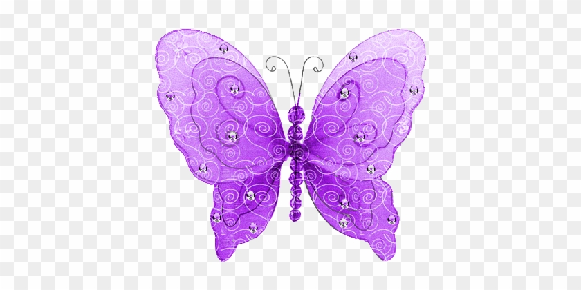 Rainbow Butterfly Clipart Summer - Pretty Purple Glitter Butterfly Mousepad #1278716