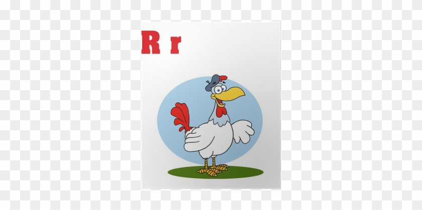 Plakat Funny Cartoons Alphabet-rooster Med Letters - Three French Hens Ornament (round) #1278965