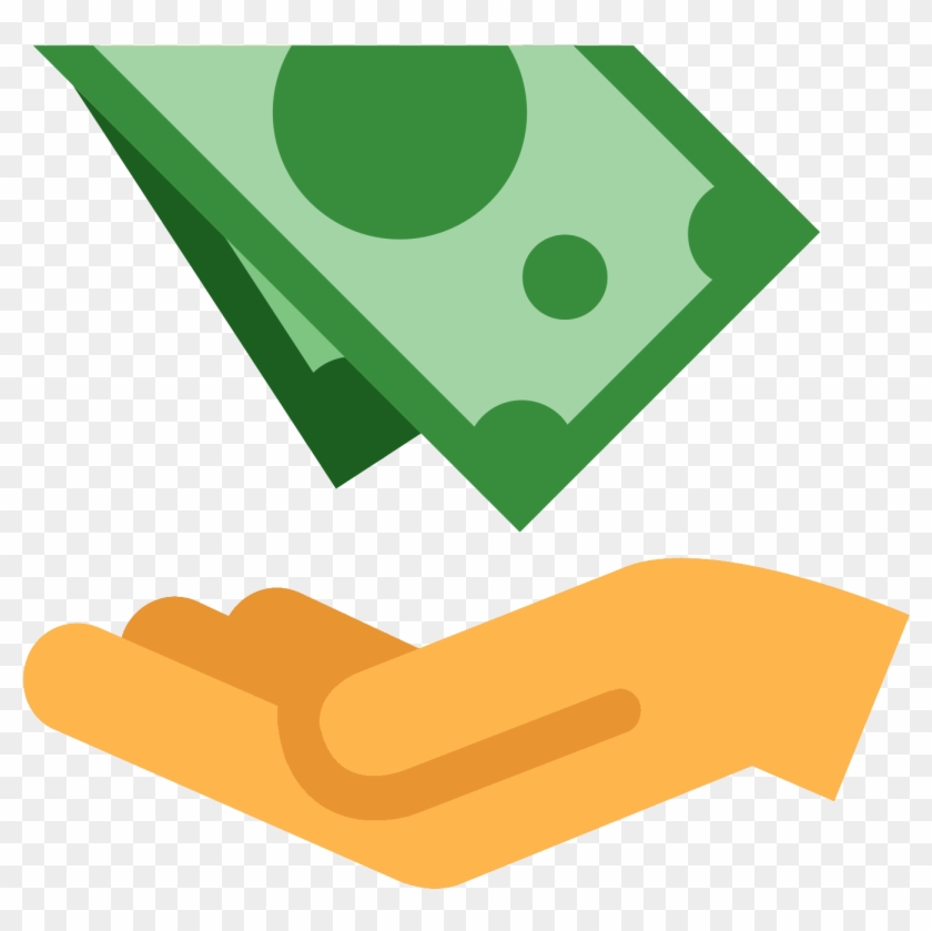 It's A Logo Of A Hand On The Bottom With Money Falling - Refund Icon #1279366
