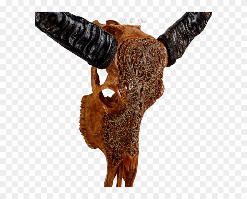 Carved Buffalo Skull - Antique #1279388