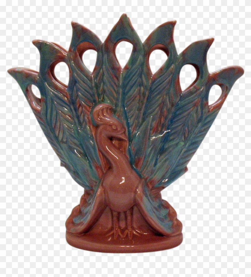 Vintage Royal Haeger Peacock Vase 1940s Very Good Condition - Vintage Peacock Vase #1279403