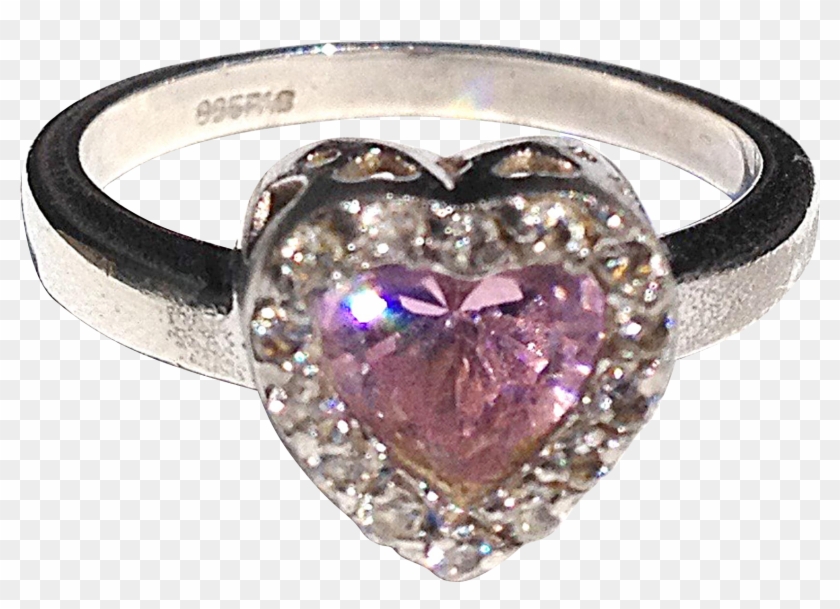 Vintage Fantastic Antique Silver Company Rose Quartz - Engagement Ring #1279441