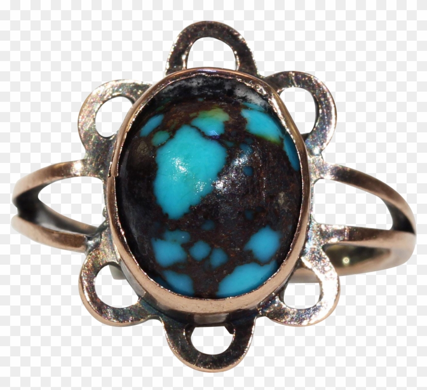Antique Arts & Crafts Gold Turquoise Ring - Victoriasterling Antique Arts & Crafts Gold Turquoise #1279445
