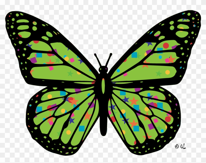 Clipping Mask And Pattern Brush Stroke Effects Are - Monarch Butterfly Clip Art #1279518