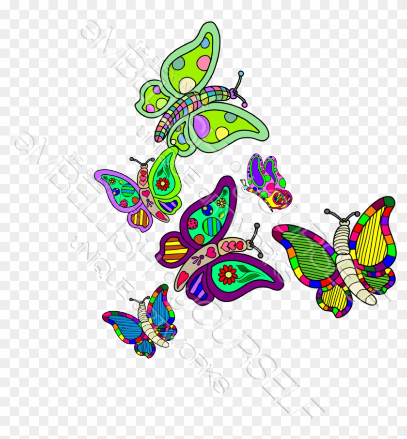 A Group Of Butterflies, Fluttrbiescreated By Rz Alexander - Swallowtail Butterfly #1279631