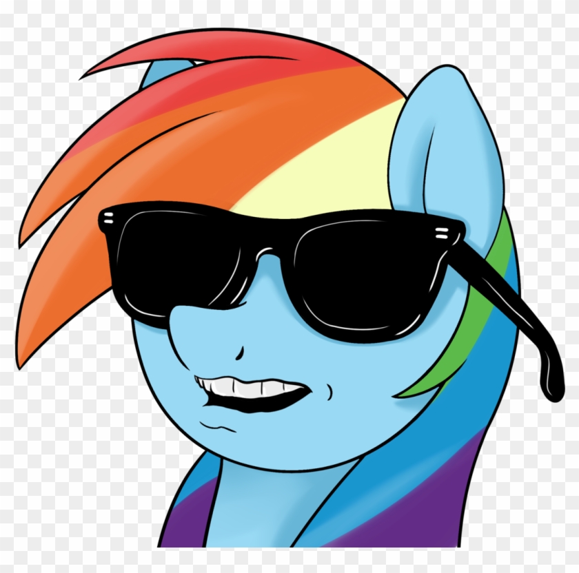 Coinpo, Bust, Cool, Rainbow Dash, Safe, Simple Background, - Cool Sunglasses Transparent Background #1279672