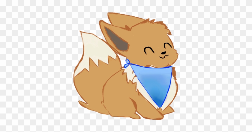 Eevee With Blue Bandana By Puffley115 - Cartoon #1279819