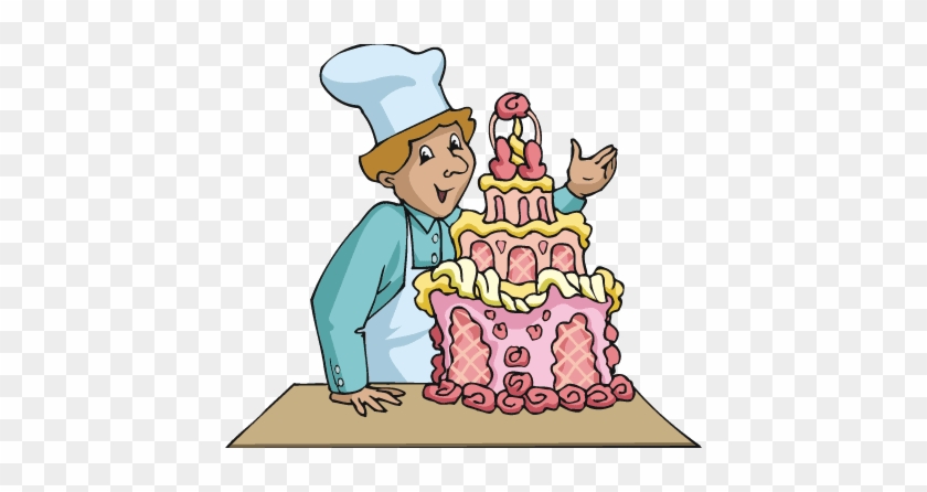 Cake Clipart Baking Cake - Baker Baking Cake Clipart #1279856