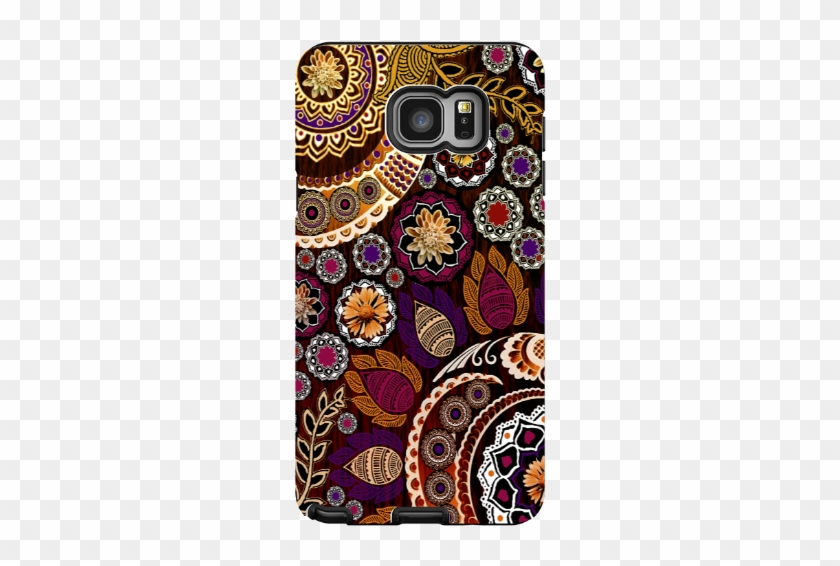 Fall Paisley Galaxy Note 5 Case - Apple Iphone 7 Hybrid Case - Autumn Mehndi #1279984