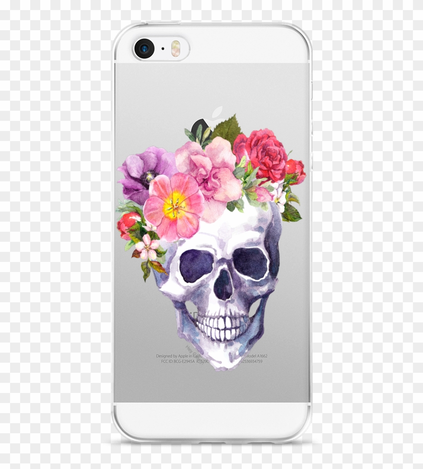 Floral Skull Phone Cover Case For Iphone 5/5s/se - Babycare Pro Skull Bedding Sets Full Size Ull 4 Pieces,1 #1280037