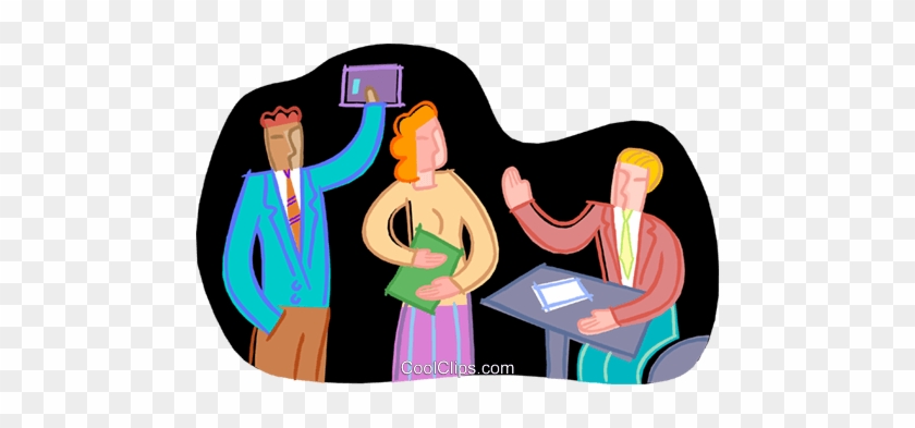 Office Workers Celebrating Royalty Free Vector Clip - Illustration #1280057