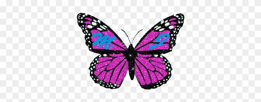 Butterfly Sticker - Purple And Black Butterfly #1280070