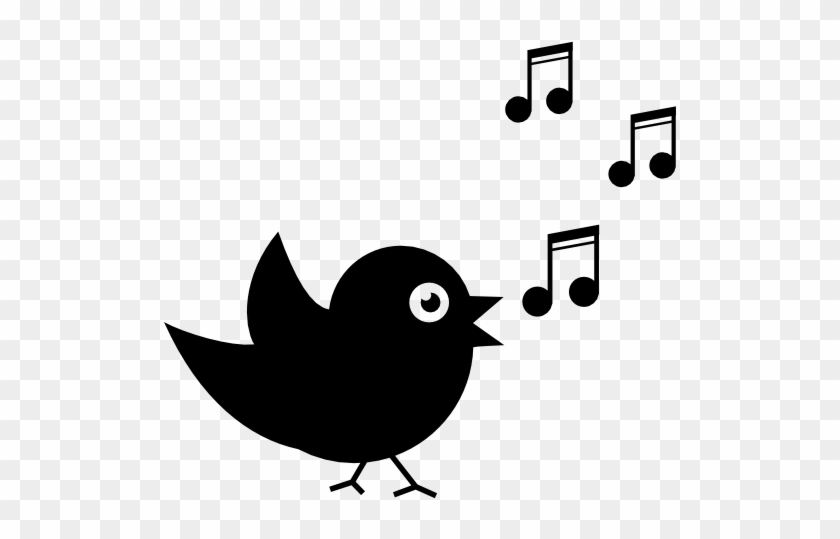 Bird Singing With Musical Notes Free Icon - Musical Notes Svg Files #1280203