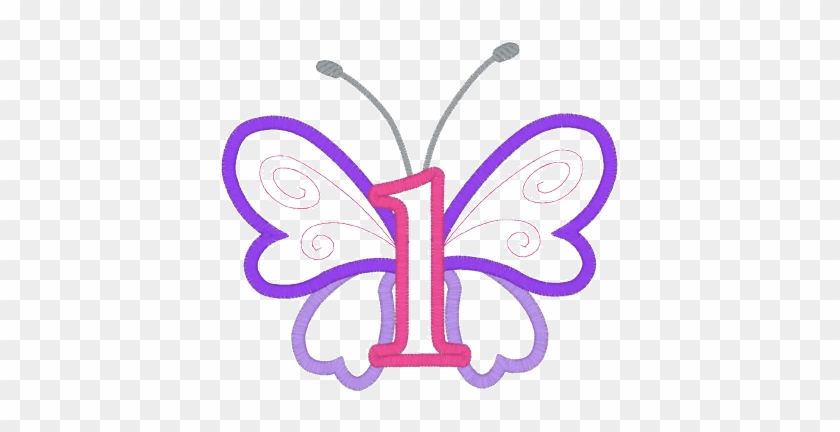 Number Clipart Butterfly - Butterfly Numbers Clipart #1280243