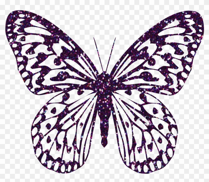 Pink And Purple Butterfly Clipart - Butterfly Png Clipart #1280367