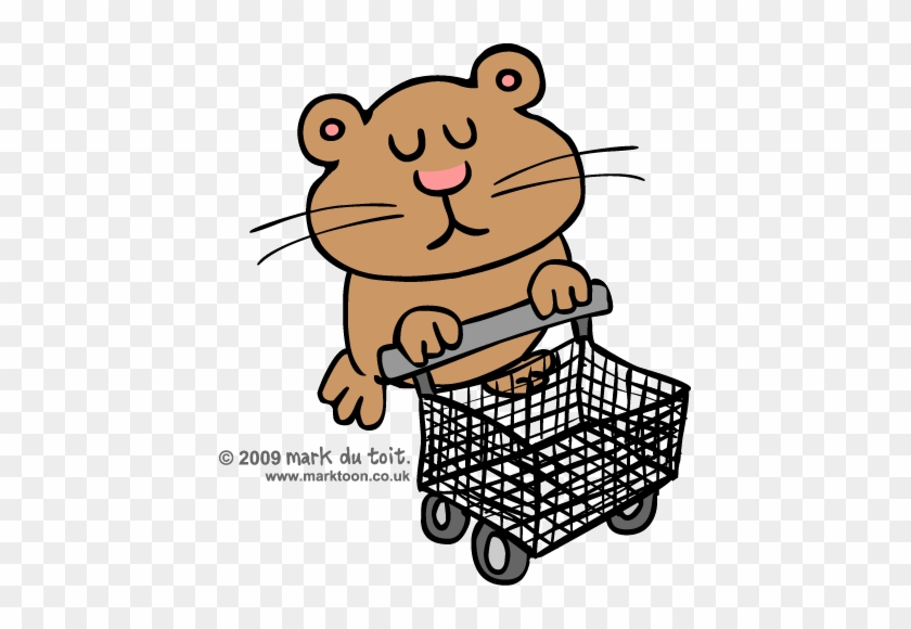 Hamster With Shopping Cart Clipart - Shopping Gif Clipart #1280381