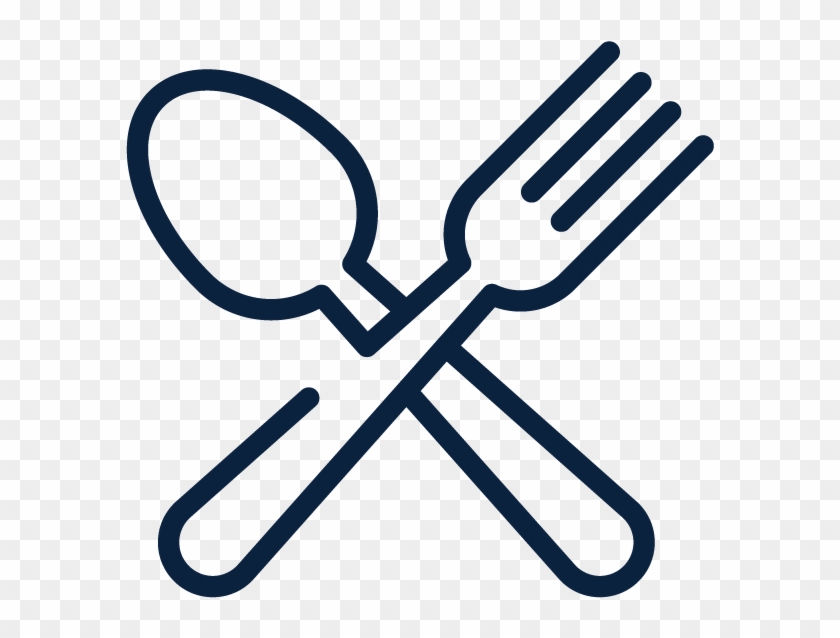 Fork Knife Computer Icons Spoon Clip Art - Fork And Spoon Outline #1280594