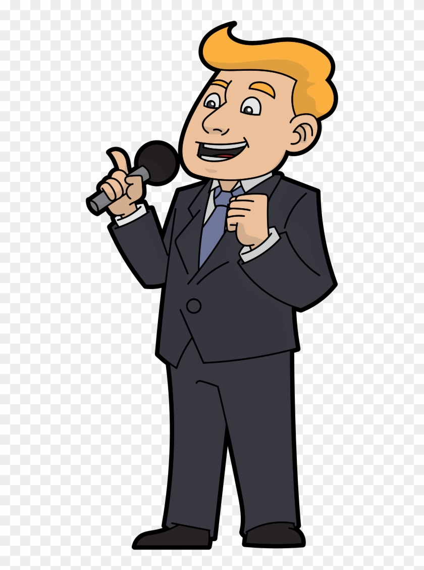 Cheerful Cartoon Male Public Speaker - Wikimedia Commons #1280774