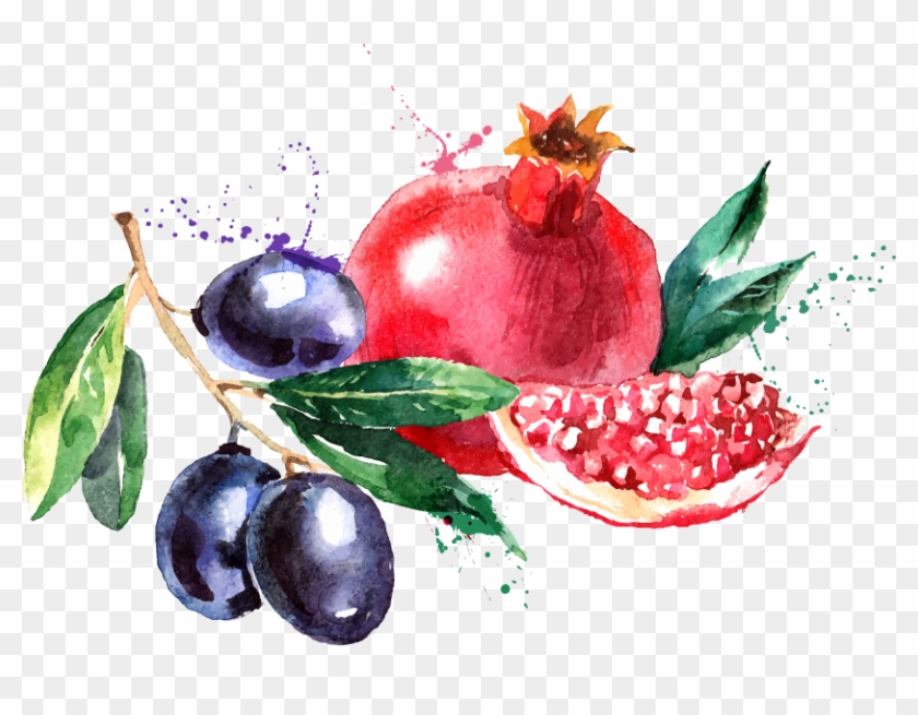 Watercolor Painting Fruit Drawing - Lictin Watercolor Brush Pen,dual Brush Pen Art Markers, #1280871