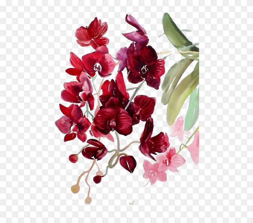 Watercolor Painting Watercolor - Red Watercolor Flower Png #1280890