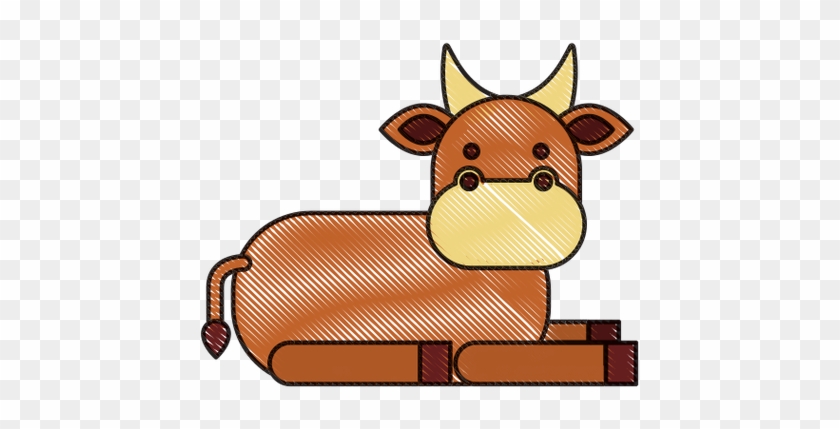 Christmas Cow Animal Of Manger Cartoon - Manger #1280940