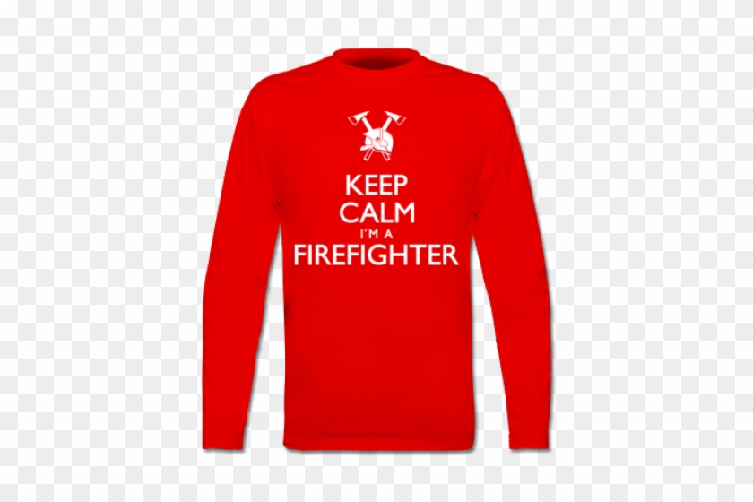 Billig Herren Keep Calm Im A Firefighter Langarmshirt - Keep Calm And Carry #1281174