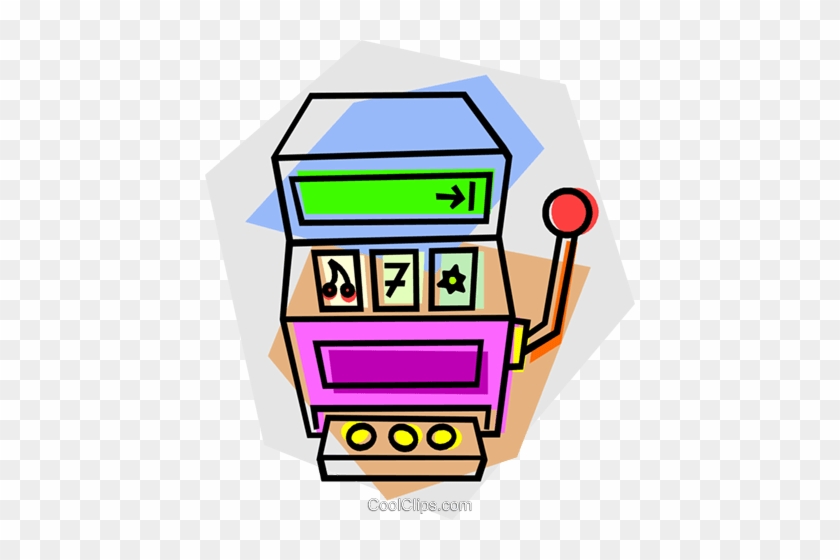 Slot Machines Royalty Free Vector Clip Art Illustration - Slot Machines Royalty Free Vector Clip Art Illustration #1281280