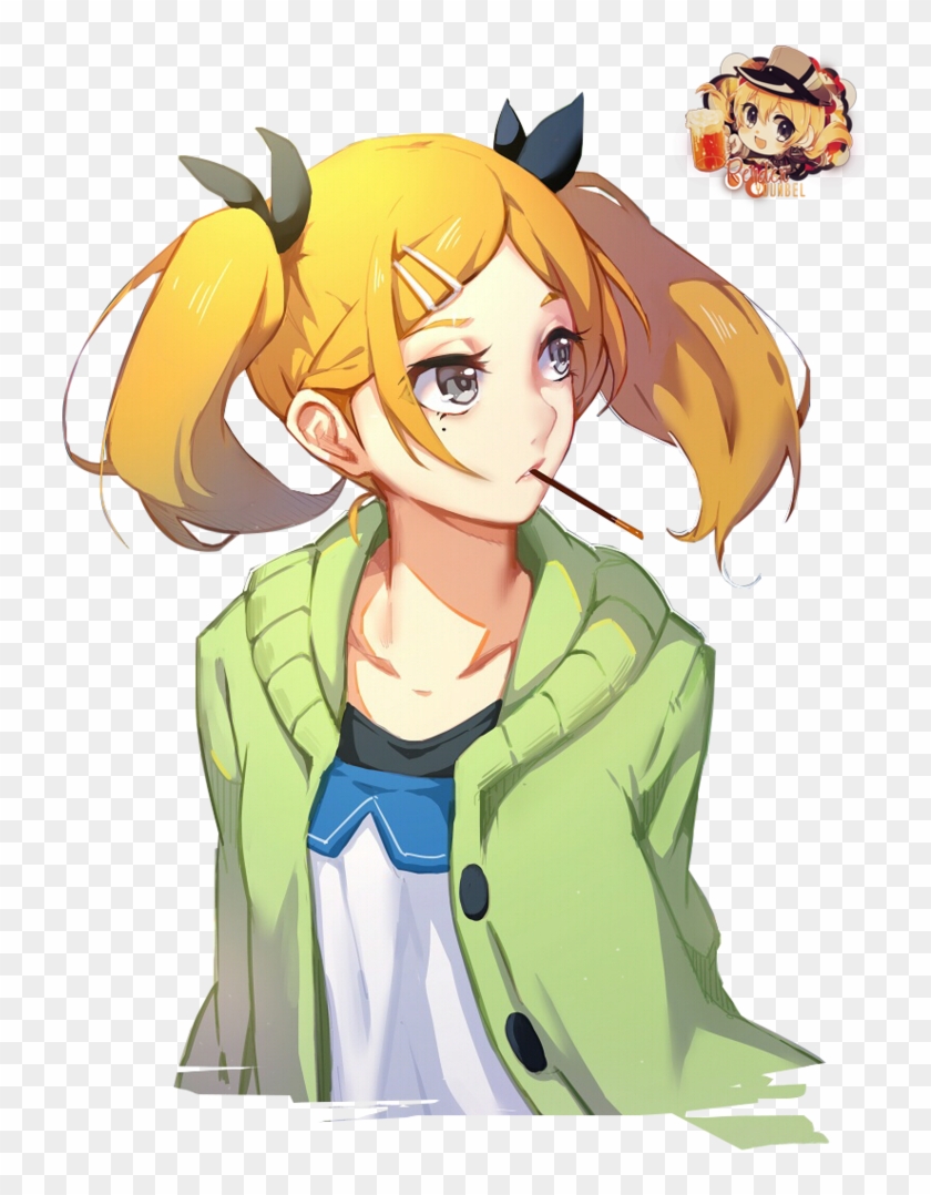 Anime Yellow Girl Render By Younbel2000 By Younbel2000 - Anime Girl Yellow Png #1281330