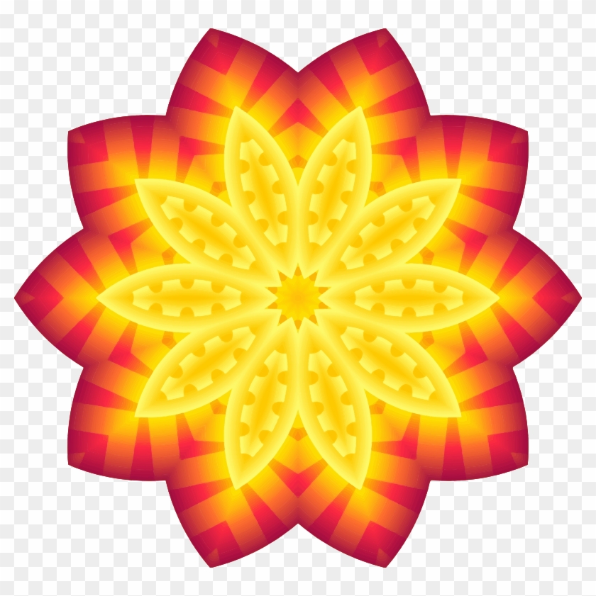Medium Image - Symmetrical Flower Clipart #1281458