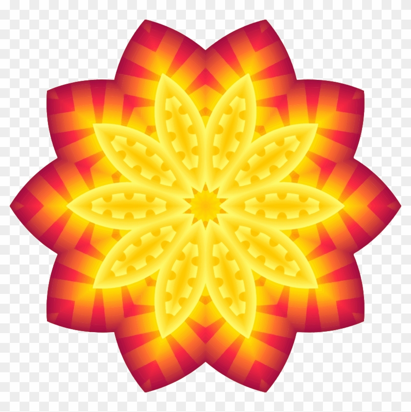 Medium Image - Symmetrical Flower Clipart #1281458