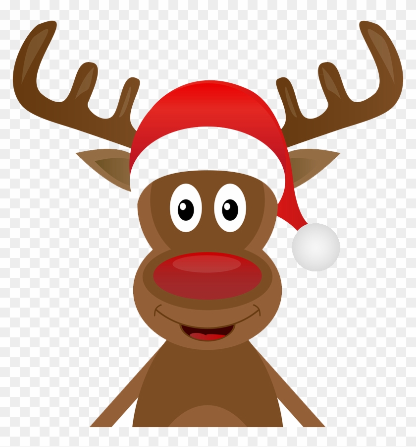 Christmas Deer Png Free Download - Christmas Snowman White Background #1281503