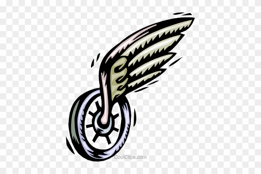 Unicycle With Wing Royalty Free Vector Clip Art Illustration - Unicycle With Wing Royalty Free Vector Clip Art Illustration #1281532