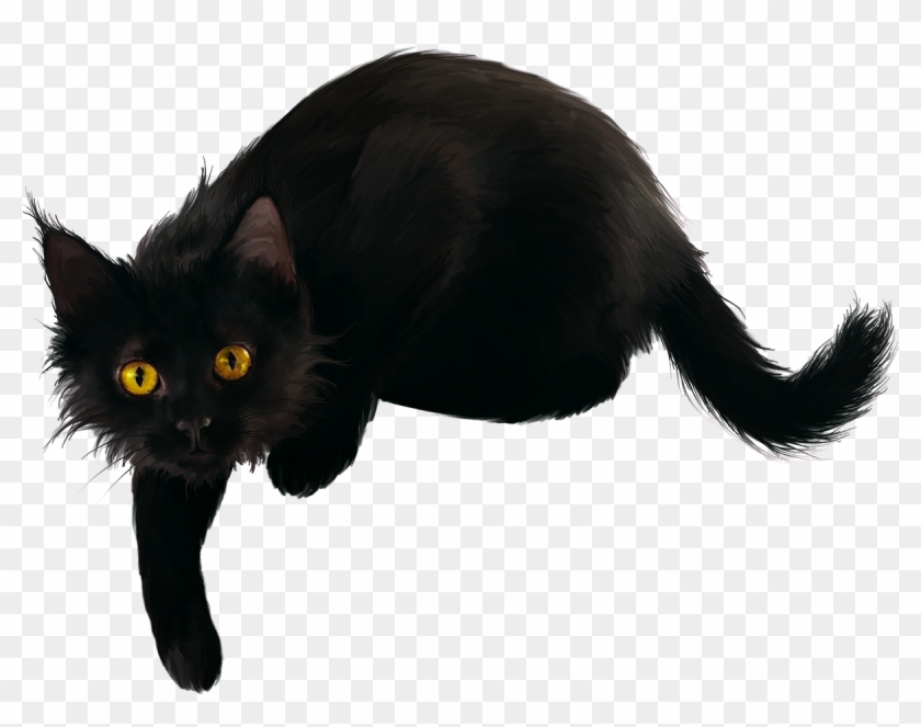 Black Cat Kitten Clip Art - Черная Кошка Пнг #1281563