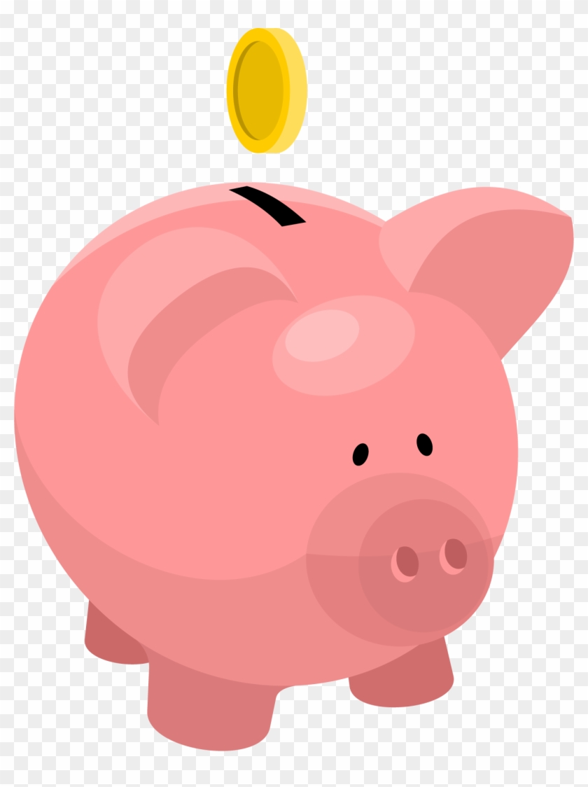 Piggy Bank Clip Art - Pink Piggy Bank Clipart #1281602