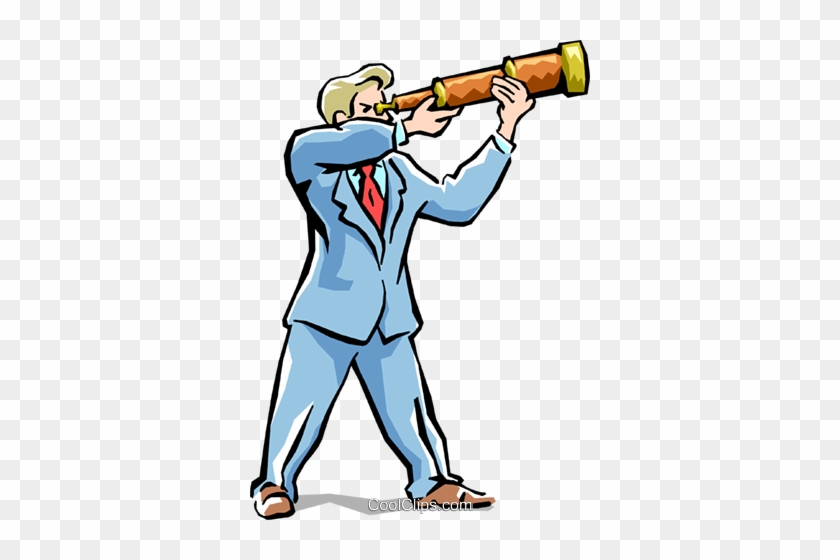 Telescope Royalty Free Vector Clip Art Illustration - Man With Gun #1281751