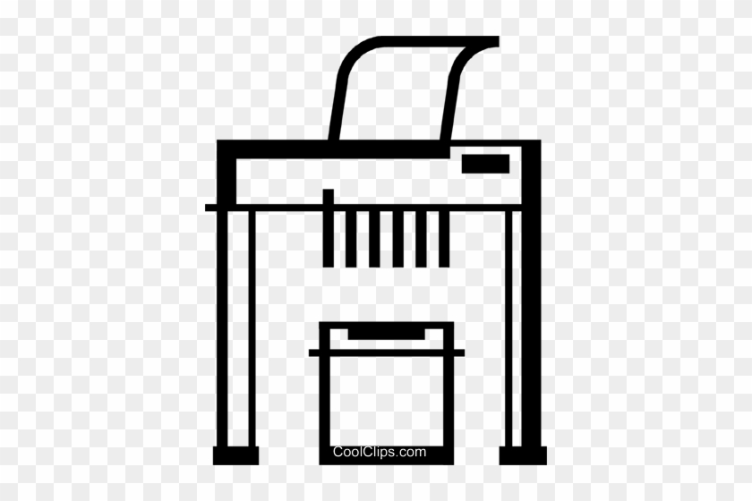 Paper Shredder Royalty Free Vector Clip Art Illustration - Paper Shredder Royalty Free Vector Clip Art Illustration #1281760