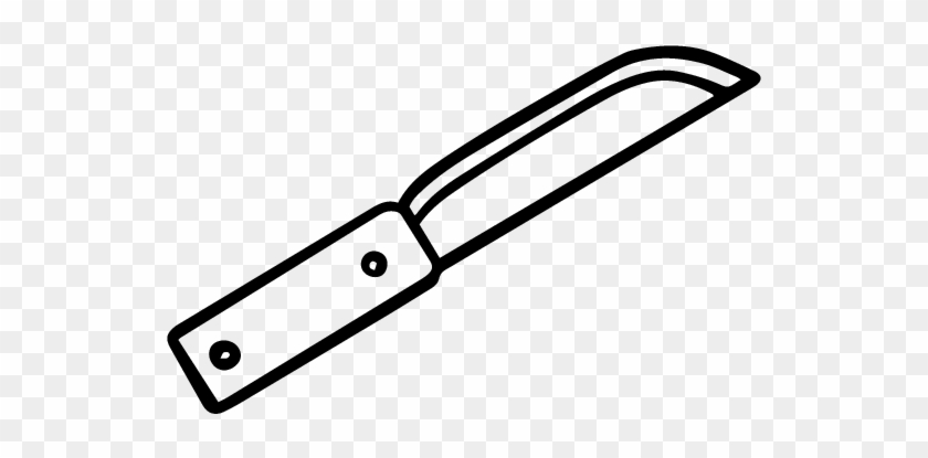 Drawn Knife Coloring Page - Colouring Picture Of A Knife #1281844