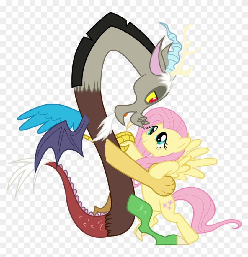 My Little Pony La Discordia Fluttershy Caballo - Discord And Fluttershy Vector #1281850